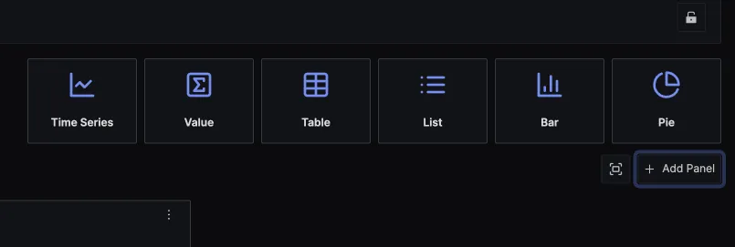 Current visualization types supported in dashboards in SigNoz