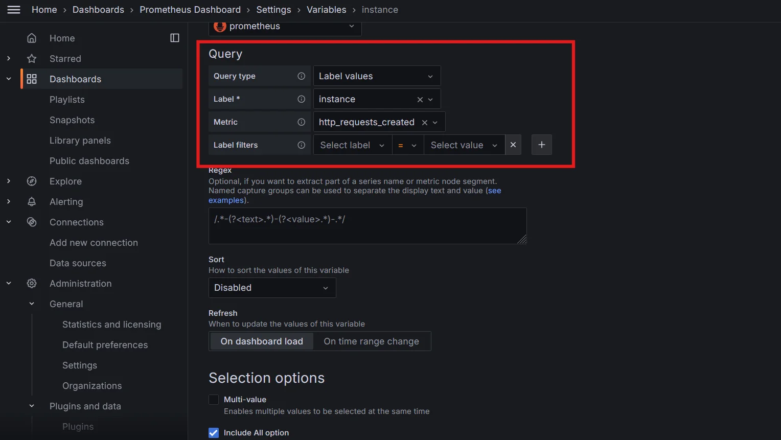 Define Query for fetching values for dynamic variable